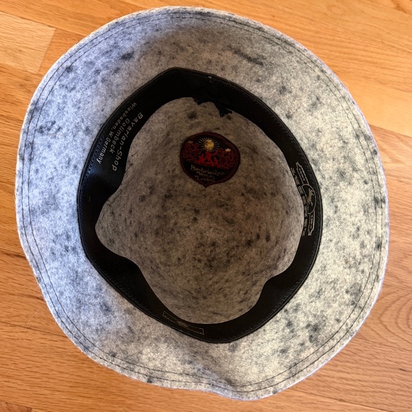 Vintage Wool Bavarian Oktoberfest Hat Gray Youth Size - Picture 8 of 14